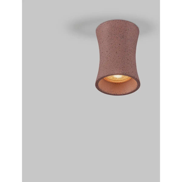 Nasufitowa lampa BELVIRO LE45298 do jadalni betonowa czerwona