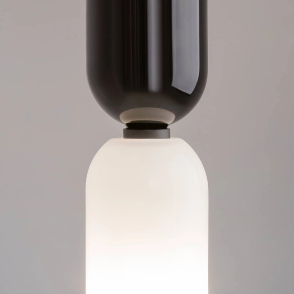 Zwisająca lampa kuchenna Memory MOD177PL-01B Maytoni czarna biała