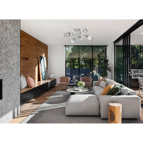 Sufitowa lampa sypialniana 8267/6 8C szklane tuby chrom