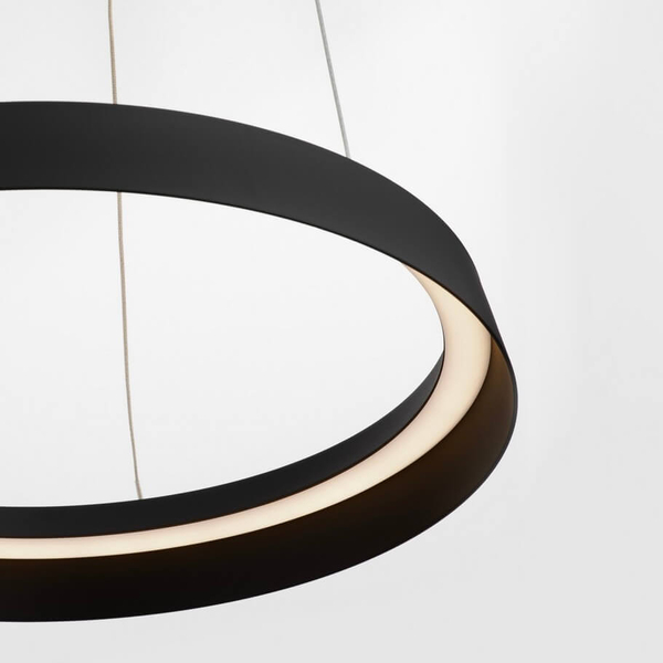 Sypialniana lampa pierścieniowa BATALLAS LE44786 LED 38W 3000K zwis czarny