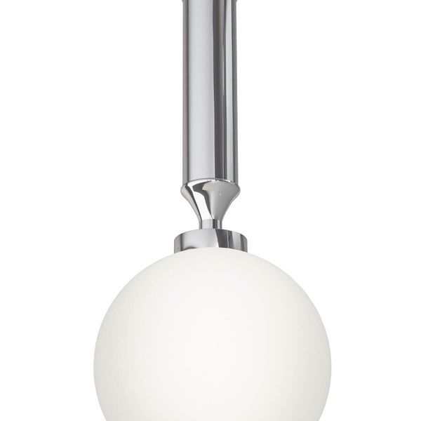 Nowoczesna lampa do biura Ero I szklana kula biała chrom