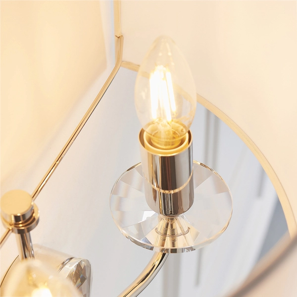 Lampa ścienna z abażurem Nixon 60180 Endon hampton ecru nikiel