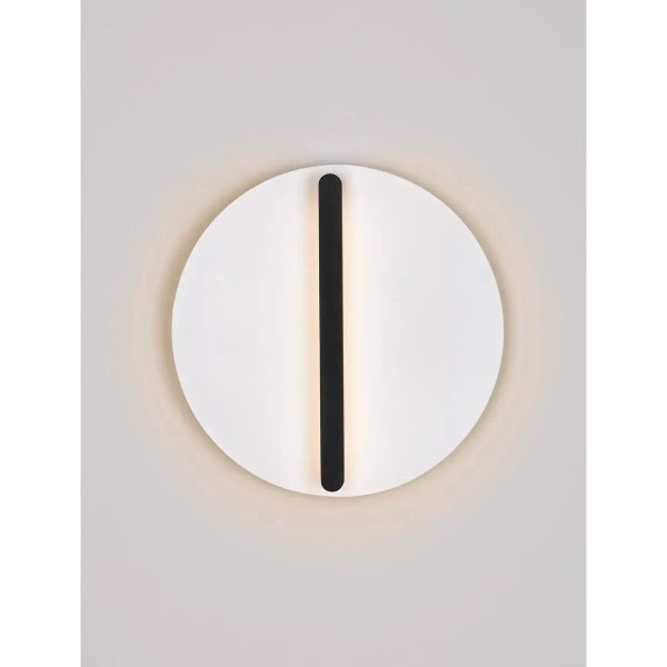 Okrągła lampa ścienna do salonu GALURCA LE45108 LED 20W 2700K biała czarna