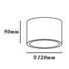 Spot lampa sufitowa CAMINO LP-1101/1SM WH Light Prestige plafoniera oprawa downlight tuba biała