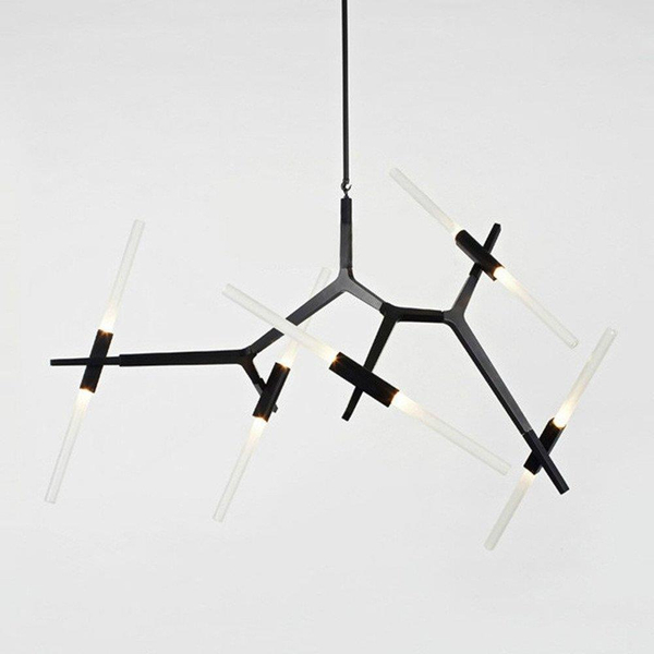 Designerska lampa wisząca Sticks ST-1001-10 black Step salonowa czarna