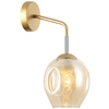 LAMPA ścienna BORGO WL-30843-1 GD+AMB Italux modernistyczna OPRAWA kinkiet szklany chemistry złoty bursztynowy