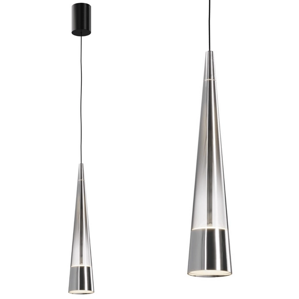 Lampa wisząca stożek Sintesi P090PL-L12CH3K LED 12W chrom