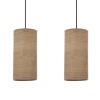 Wisząca lampa boho Ballo 32-19738 tuba materiałowa brązowy czarny