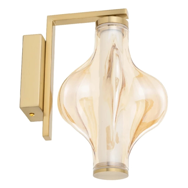 Kinkiet ścienny glamour do przedpokoju Elva 18218 LED 8W 3000K bursztynowy