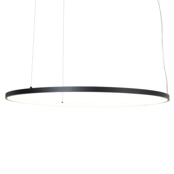 Owalna lampa wisząca VISUAL czarna P0658 1xLED 28W 3000K IP44 pierścień