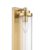 Złoty kinkiet glamour Lorenzo LP-2960/1W Light Prestige szklana tuba