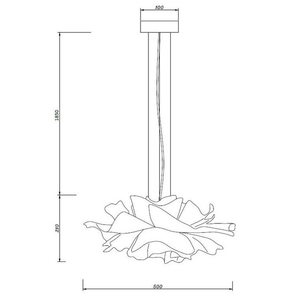 Zawieszana dekoracyjna lampa PEONY ST-8879P white Step kwiat biały