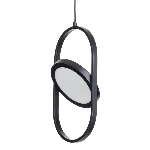 Salonowa lampa wisząca Elipse 60217A-S LED 12W 3000K okrągła czarny mat
