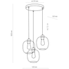 Industrialna lampa wisząca Elio 3184 TK Lighting potrójna szklane kule