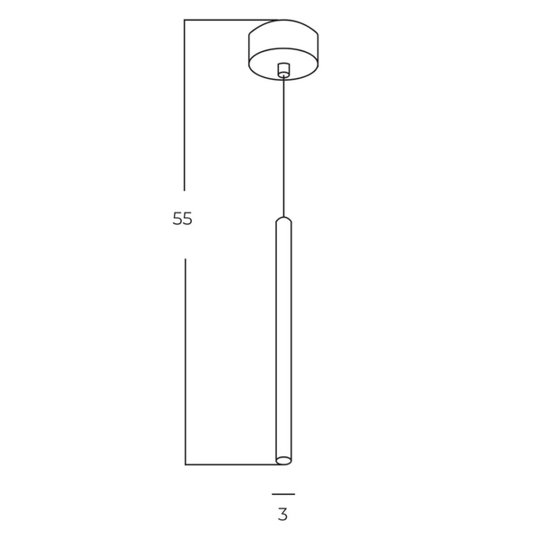 Podłużna lampa wisząca VERNO AZ6311 Azzardo LED 8W 4000K tuba biała