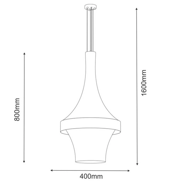 Zwisowa lampa bawełniana Dota 5034 LED 26W 3000K rustykalna do salonu biała