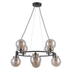 LAMPA wisząca GALVEZ PND-28622-8A Italux modernistyczna OPRAWA loftowy ZWIS kule balls czarne brąz bursztynowe