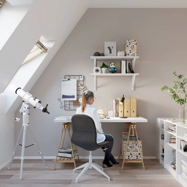 Czarna lampa stołowa SL.1091 biurowa tuba z regulacją