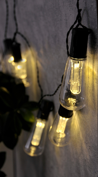 Girlanda łańcuch świetlny Edison 312884 Polux LED 2,6m na baterie 3000K czarna