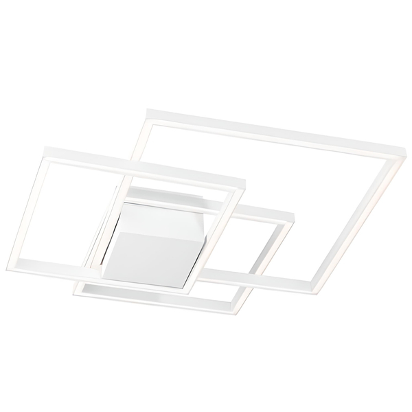 Nowoczesny plafon metalowy Paso LED 25W 3000K do holu biały
