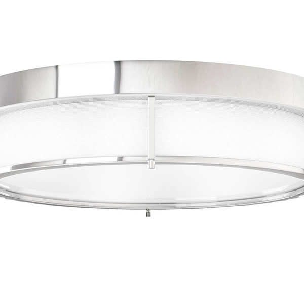 Sufitowa lampa chromowana Romi plafoniera z abażurem nad stół