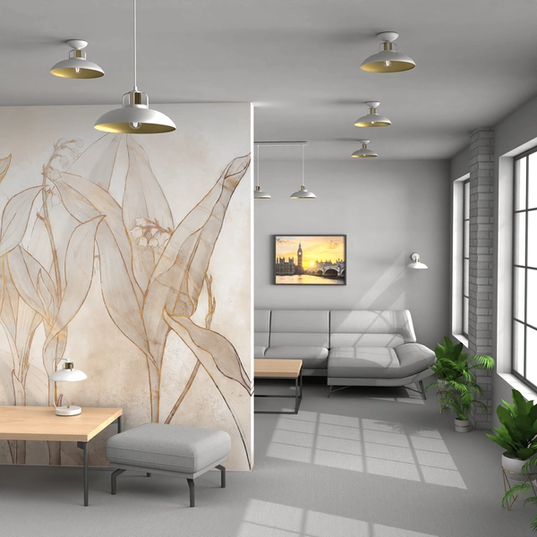 Loftowa lampa wisząca Felix metalowa nad stół biała złota