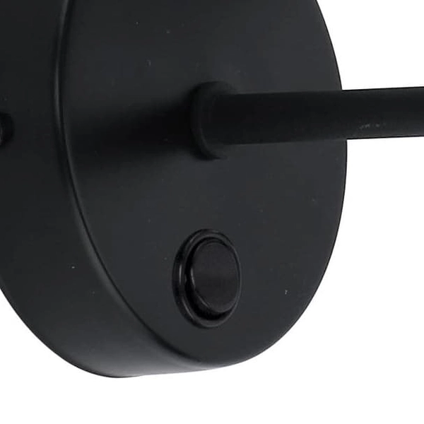 Kinkiet z włącznikiem Maja 1884 TK Lighting z abażurem nad łóżko czarny