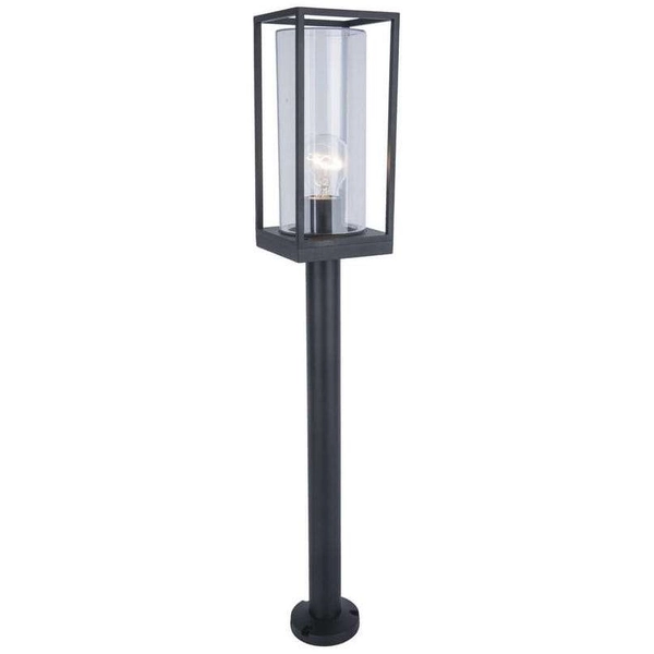 Stojąca LAMPA zewnętrzna FLAIR 7288801012 Lutec ogrodowa OPRAWA słupek outdoor IP44 czarny przezroczysty