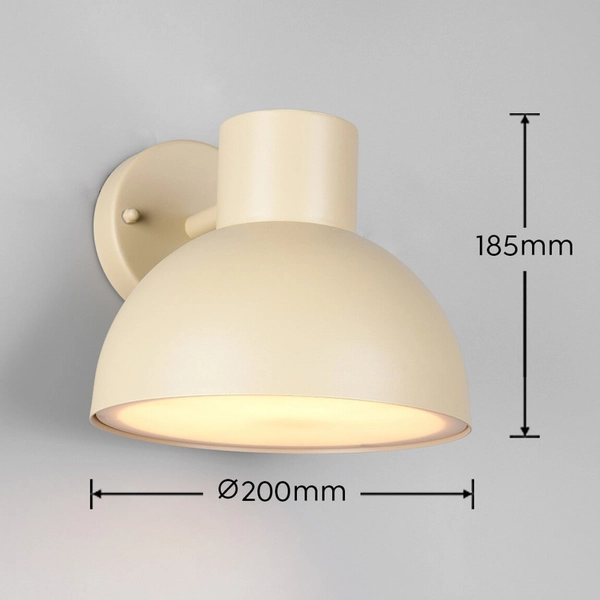 Kinkiet ścienny do salonu ELBE 262360166 kopuła IP44 beżowy