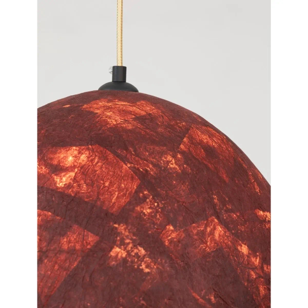 Papierowa wisząca lampa TALVORA LE45313 do salonu czerwona