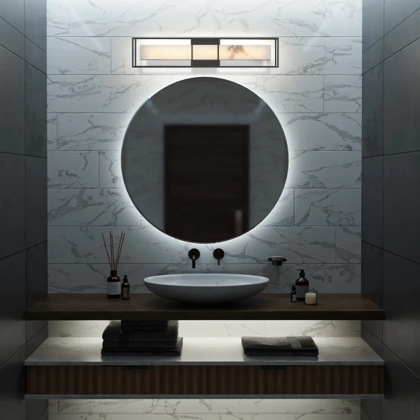 Kinkiet prostokątny Blakley QN-BLAKLEY-L-BK LED 20W 3000K IP44 czarny