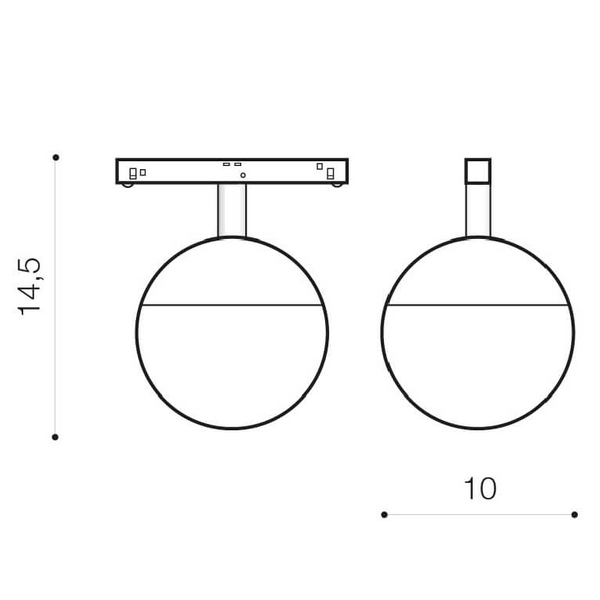 Lampa do szynoprzewodu 1-faz ALFA ELIN AZ4631 LED 7W 4000K czarna