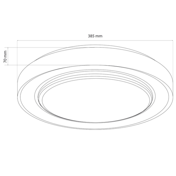 Plafon do salonu Zygmunt 326690 Polux LED 48W 3000-6000K IP44 czarny