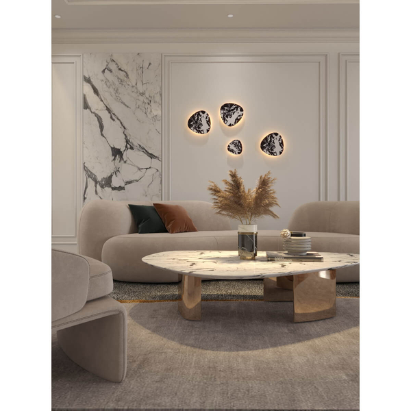 Lampa ścienna do jadalni MARBLES W0391 LED 6W 3000K biała czarna