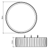 Okrągły plafon Barrel QN-BARREL-F-LED-50-TEAK LED 17W 3000K brązowy