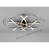 Designerski plafon natynkowy Pollock R63691132 LED 33W 3000K liniowy czarny