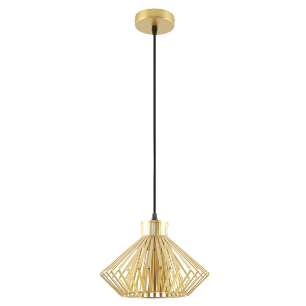 Wisząca lampa metalowa Dolia  A8080-GLD Zumaline druciana złota