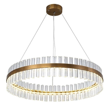 Okrągła lampa wisząca Lux CGLUXPRISMS60 Copel LED 40W 3000K crystal mosiądz