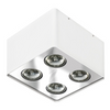 Kwadratowa lampa sufitowa AZ0851 regulowana metalowe chrom białe