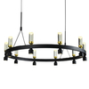 Nowoczesna lampa wisząca Almelo ring LED 49W 3000K nad stół czarna