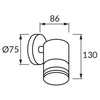 Zewnętrzna LAMPA ścienna TARAS 03569 Ideus elewacyjna OPRAWA metalowa tuba na taras outdoor IP54 satyna