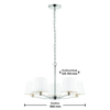 Wisząca lampa Harvey 73021 Endon na łańcuchu biała nikiel