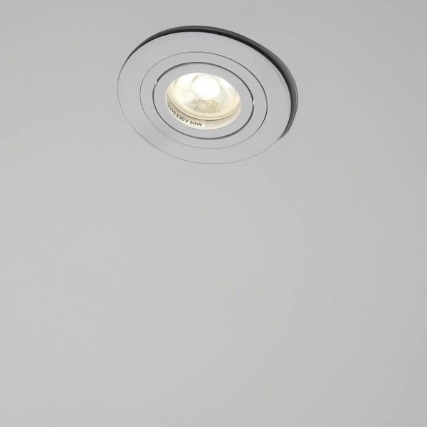 Aluminiowa lampa wpustowa Halo RL0103-WH Yaskr do jadalni biała