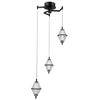 Lampa zwieszana Fuente PND-34395-3-BK LED 45W 3000K czarny przezroczysty