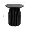Drewniany stolik kawowy LEVANTE MM001501100336 czarny dekor marmuru 50cm