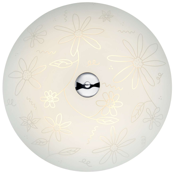 Plafon LAMPA sufitowa FLEUR 107032 Markslojd szklana OPRAWA LED 12W 3000K ścienna KINKIET okrągły wzorki kwiatki biały