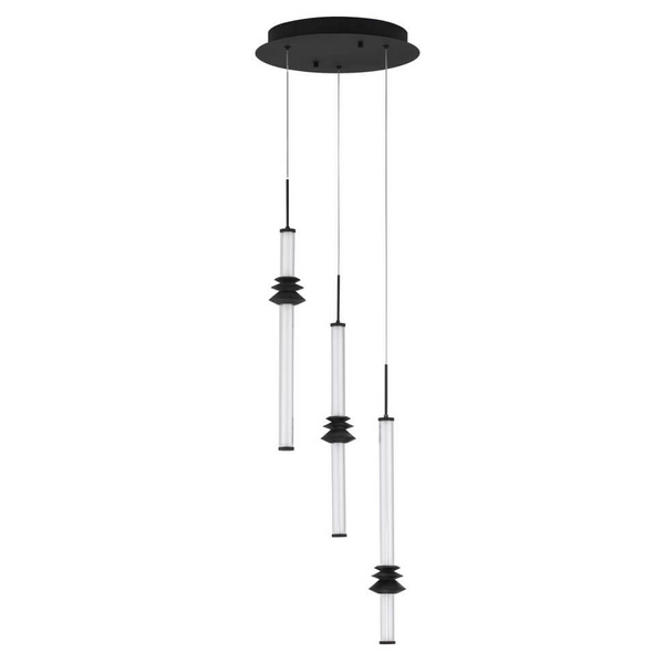 Potrójna lampa wisząca URUBICHA LE44690 LED 18W 3000K tubki czarne