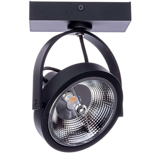 Natynkowa LAMPA sufitowa LUGAR ML5704 Milagro okrągła OPRAWA metalowy spot reflektorek regulowany czarny