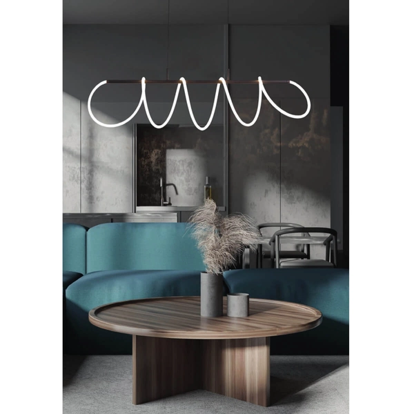 Ledowa lampa wisząca ZIGZAG AZ5827 Azzardo 75W 3000K belka czarna