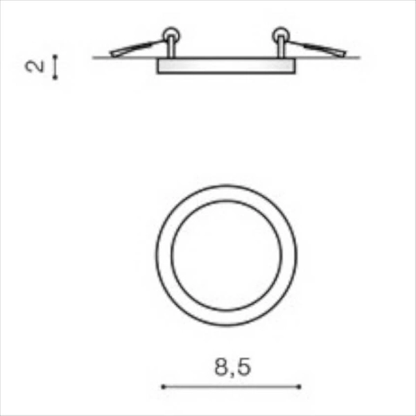 Okrągłe oczko ledowe Slim LED 6W podtynkowa lampa chrom